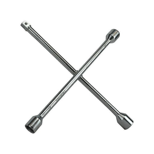 Faithfull 4-Way Wheel Brace Chrome Plated Heavy Duty Tool