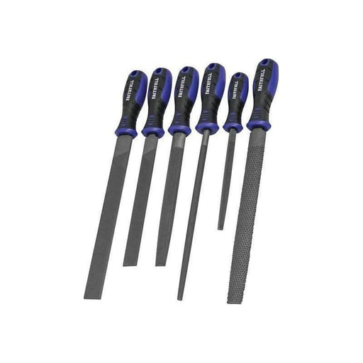 Faithfull 6 Piece File and Rasp Set with Soft Grip Handles