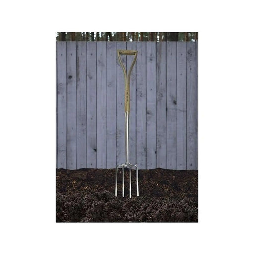 Faithfull Prestige Stainless Steel Border Fork Ash Handle