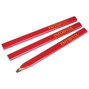 Faithfull Carpenter's Pencils Red Medium Pack of 3