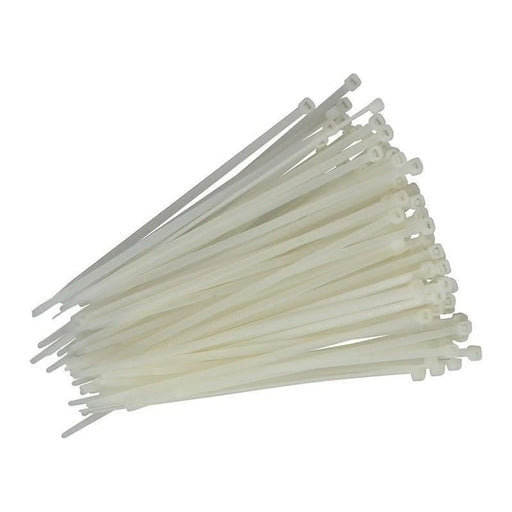Faithfull Cable Ties White 150mm Pack of 100