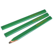 Faithfull Carpenter's Pencils Green Hard Pack of 3