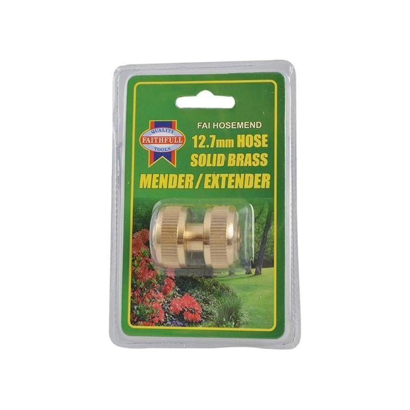 Faithfull Brass Hose Mender 1/2in Heavy Duty Fitting