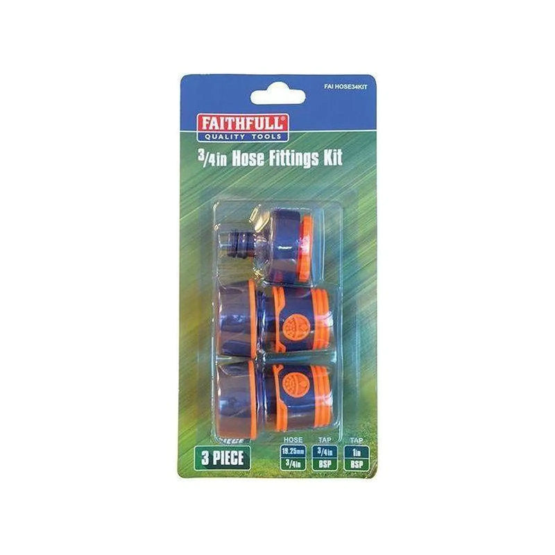 Faithfull Plastic Hose Fittings Kit for Garden Use