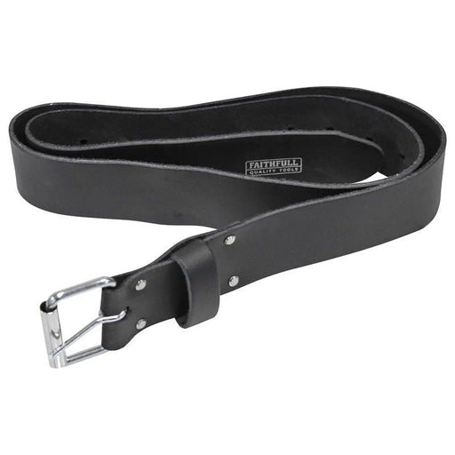 Faithfull Heavy-Duty Leather Belt Black