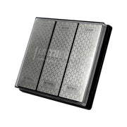 Faithfull Diamond Whetstone Kit 3 Piece with Non-Slip Base