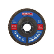 Faithfull Zirconia Abrasive Jumbo Flap Disc ZA80 115mm
