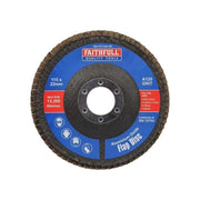 Faithfull Aluminium Oxide Flap Disc 115mm 120 Grit
