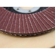 Faithfull Aluminium Oxide Flap Disc 115mm 120 Grit