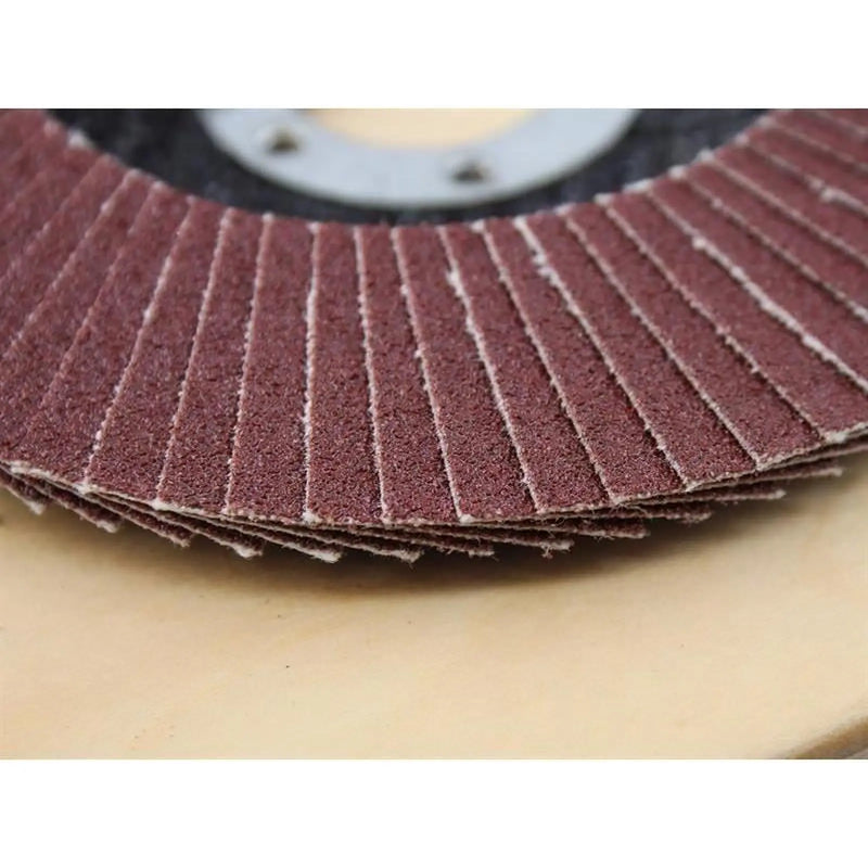Faithfull Aluminium Oxide Flap Disc 115mm 120 Grit