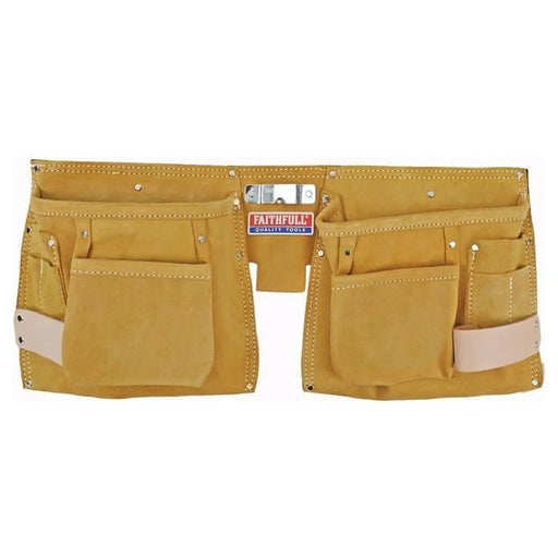 Faithfull Double Tool & Nail Pouch Heavy Duty Quality