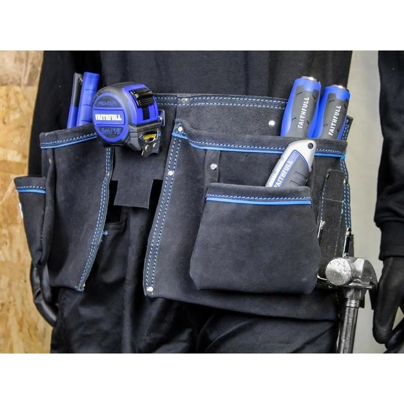 Faithfull Double Tool & Nail Pouch