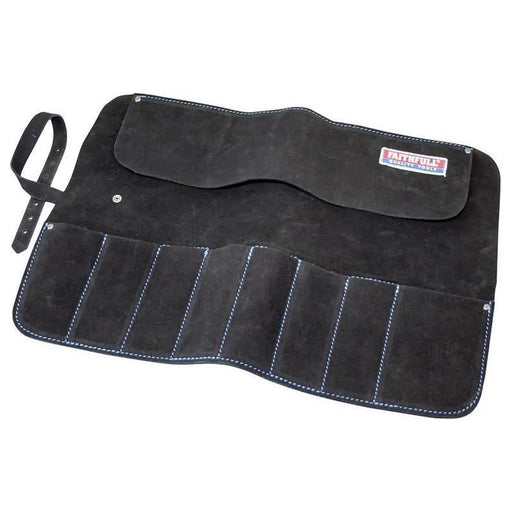 Faithfull 8 Pocket Leather Chisel Roll Premium Tool Holder