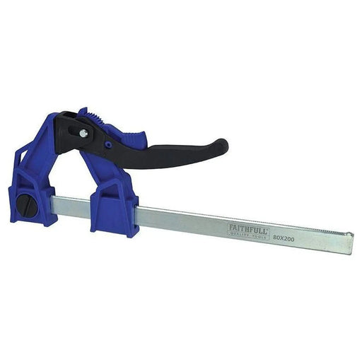 Faithfull Heavy-Duty Lever Clamp Capacity 200mm