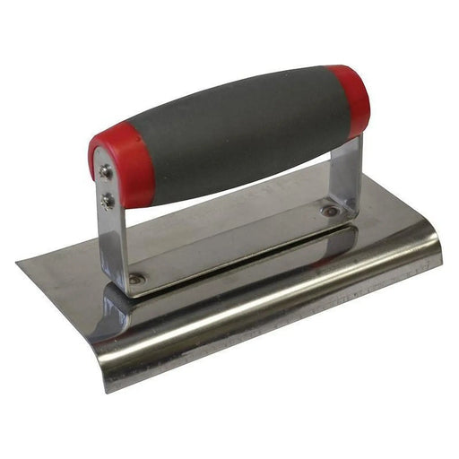 Faithfull Edging Trowel Soft Grip Handle 6 x 3in
