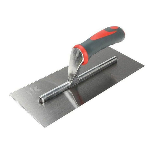 Faithfull Notched Trowel V 3mm Soft Grip Handle 11 x 4.1/2in
