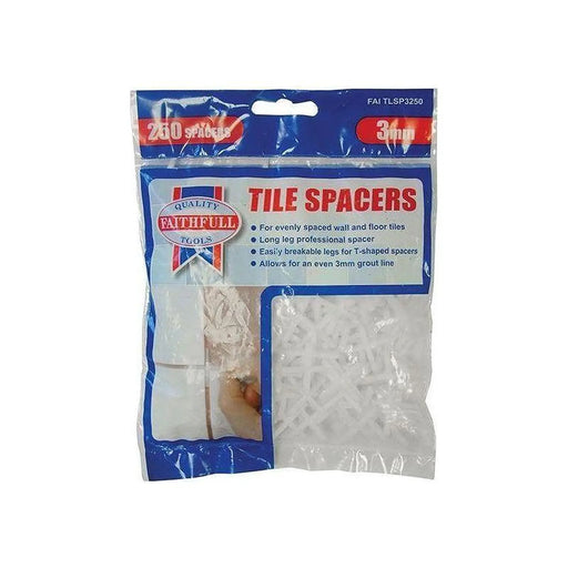 Faithfull Tile Spacer Long Leg 3mm (Bag 250)