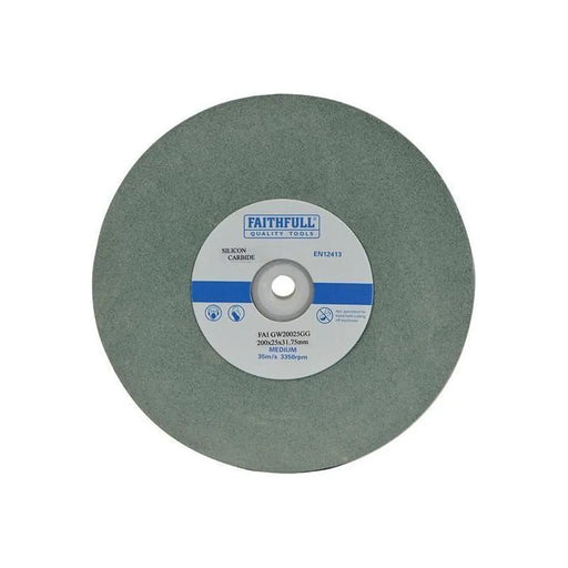 Faithfull General Purpose Grinding Wheel 200 x 25mm Green Grit