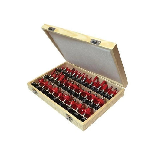 Faithfull 35 Piece Router Bit Set with Tungsten Carbide Tips