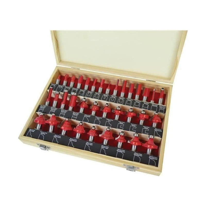 Faithfull 35 Piece Router Bit Set with Tungsten Carbide Tips