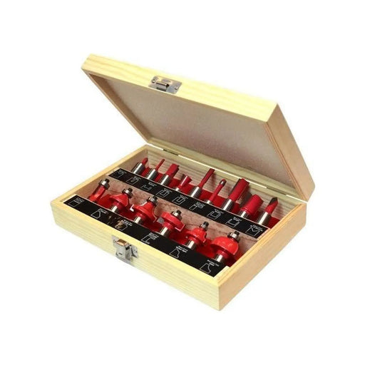 Faithfull 15 Piece Router Bit Set with Tungsten Carbide Tips