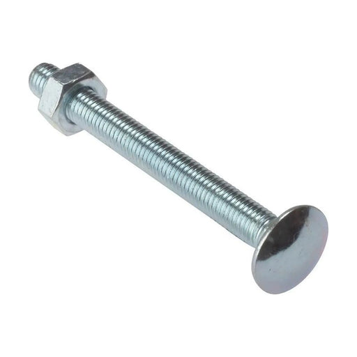 Forgefix Carriage Bolt & Nut ZP M8 x 130mm Bag 10