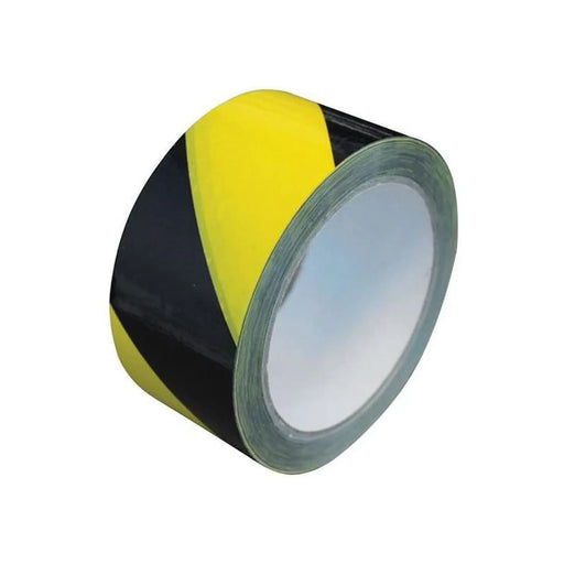 Faithfull Laminated Self-Adhesive Hazard Tape Black/Yellow 50mm x 33m