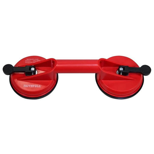 Faithfull Double Pad Suction Lifter 120mm Heavy Duty