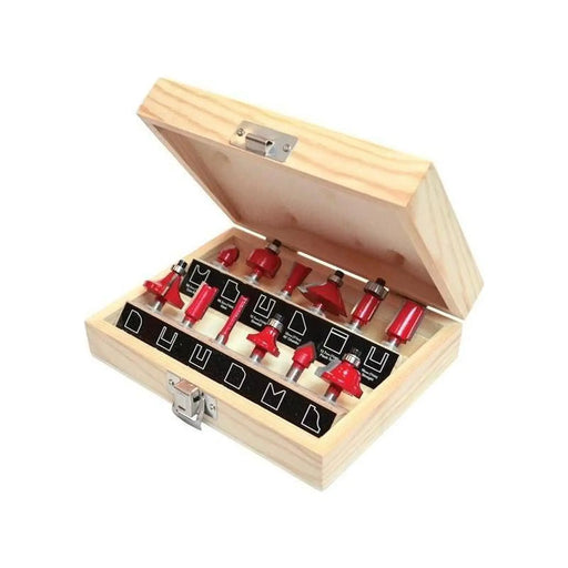 Faithfull 12 Piece Router Bit Set with Tungsten Carbide Tips