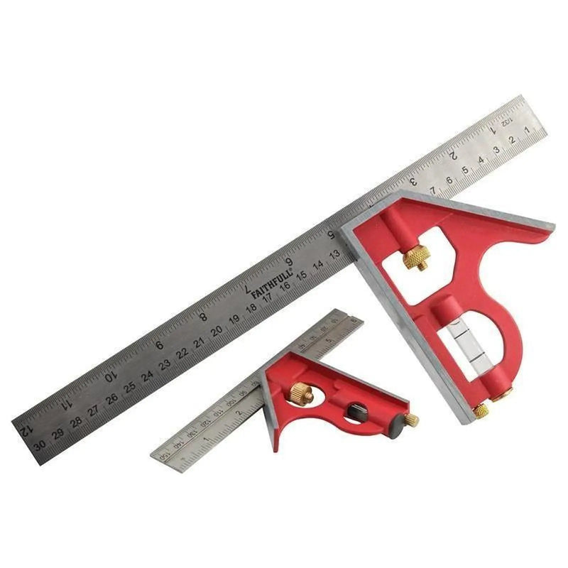 Faithfull Combination Square Twin Pack 150mm & 300mm