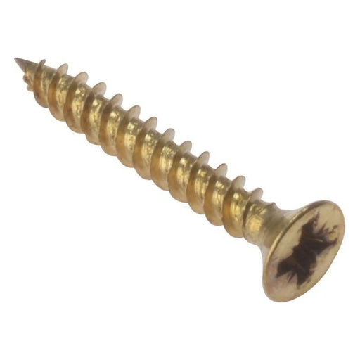 Forgefix General Purpose Pozi Compatible Screw CSK TT Electro Brass 1.1/4in x 10 Box 200