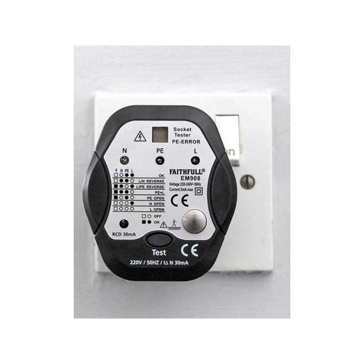 Faithfull Socket Polarity Tester with RCD Test Function