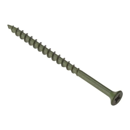 Forgefix Decking Screw Pozi Compatible ST Green Anti-Corrosion 4.5 x 75mm Box 200