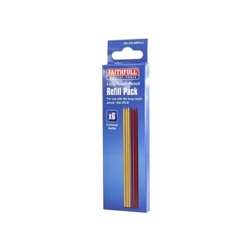Faithfull Mixed Pencil Marking Refill Pack, 6 Piece