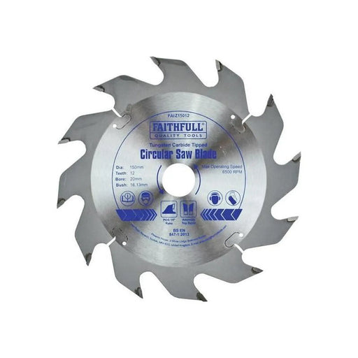 Faithfull TCT Circular Saw Blade 150 x 20mm x 12T POS