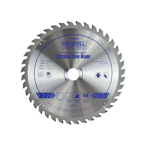 Faithfull TCT Circular Saw Blade 254 x 30mm x 40T POS