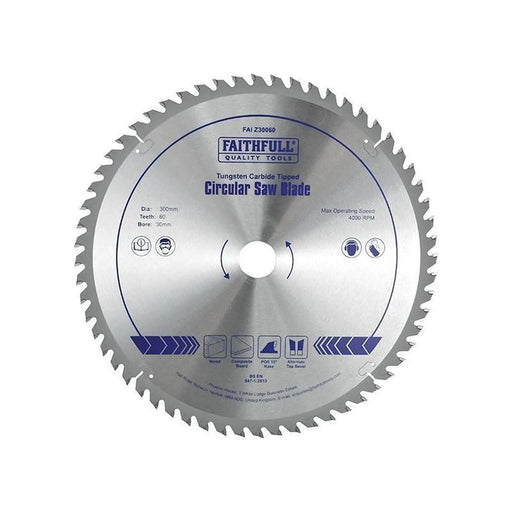 Faithfull TCT Circular Saw Blade 300 x 30mm x 60T POS