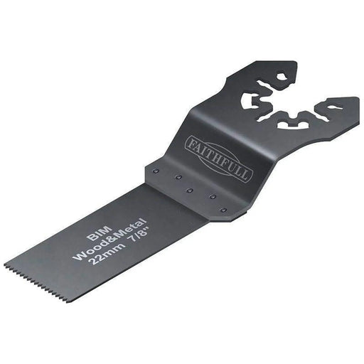 Faithfull Multi-Functional Tool Flush Cut Wood/Bi-Metal Blade 22mm (Pack 5)