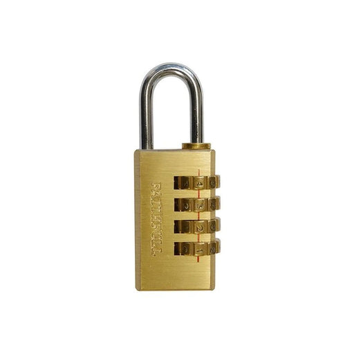 Faithfull Brass Combination Padlock 20mm Heavy Duty