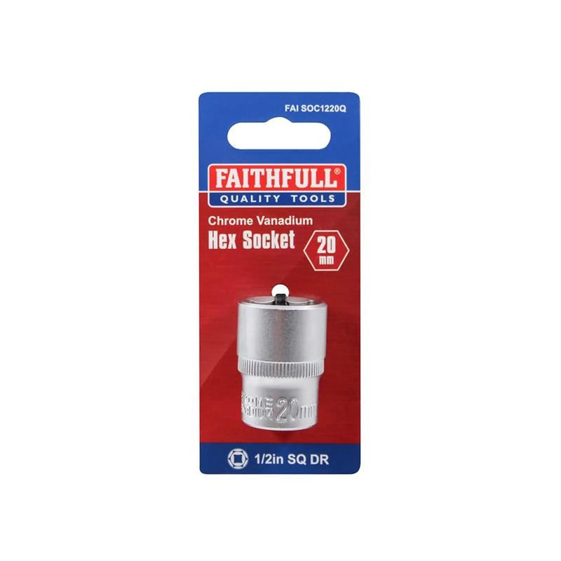 Faithfull Hex Socket 1/2in Drive 20mm