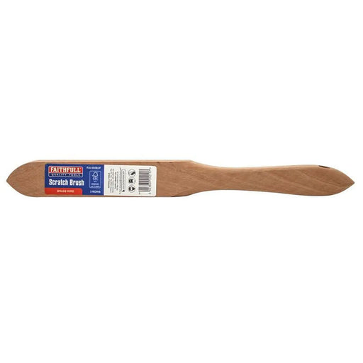 Faithfull Brass Scratch Brush, Three Row