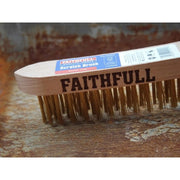 Faithfull Brass Scratch Brush, Three Row