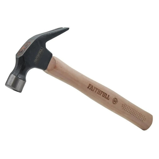 Faithfull Hickory Claw Hammer 567g Heavy Duty Tool
