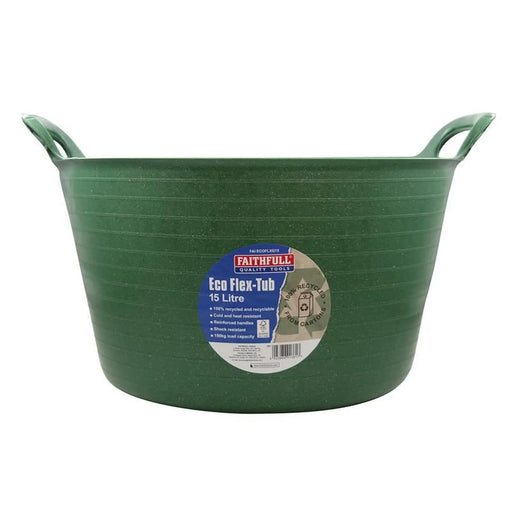 Faithfull Eco Flex Tub 15 Litre Recycled Green