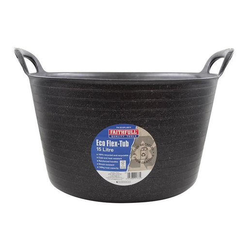 Faithfull Eco Flex Tub 15L Recycled Black