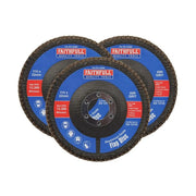 Faithfull Aluminium Oxide Flap Disc 115 x 22mm 80 Grit (3 Pack)