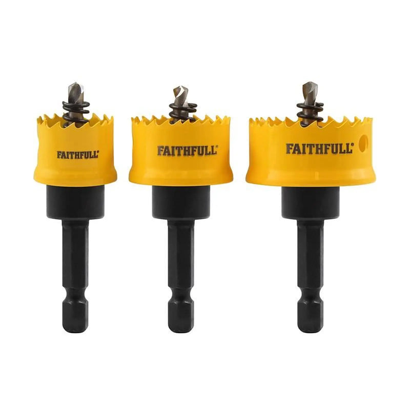 Faithfull Mini Holesaw Set, 3 Piece