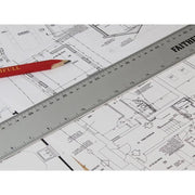 Faithfull Aluminium Flat Rule 1m Heavy Duty Measuring Tool