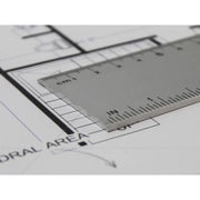Faithfull Aluminium Flat Rule 1m Heavy Duty Measuring Tool