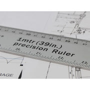 Faithfull Aluminium Flat Rule 1m Heavy Duty Measuring Tool